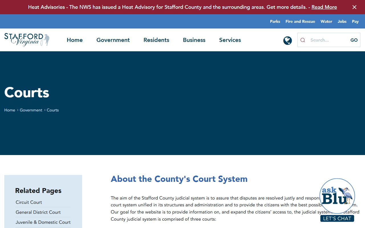 Stafford County court records after jail arrest court overview