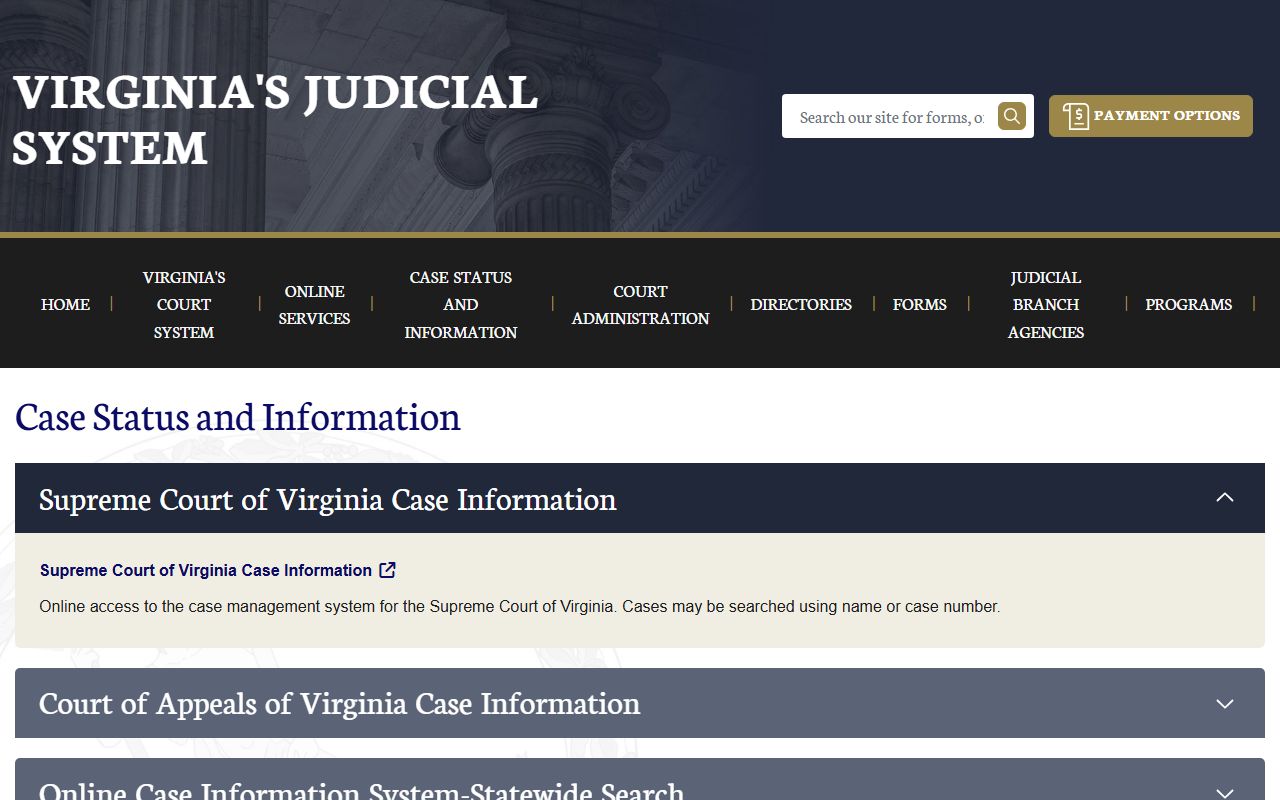 Stafford County court records after arrest Virginia case status portal
